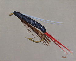 Prince Nymph Black 8x10 acrylic on canvas 