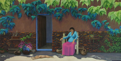 Carlompio &amp; Leona - 24"x48" acrylic on canvas